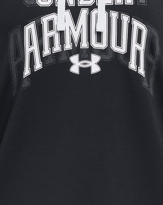 Dameshoodie UA Rival Terry Graphic, Black, pdpMainDesktop image number 4
