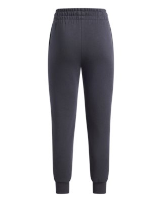 Брюки Under Armour UA Rival Fleece Joggers для девочек, цвет: Чёрный / Белый — фото 2