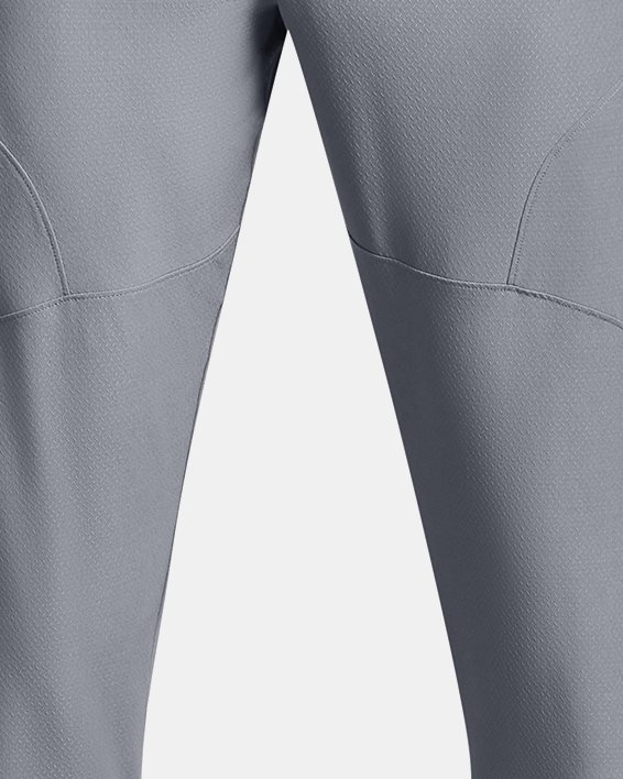 กางเกงขาเรียวมีผิวสัมผัส UA Unstoppable สำหรับผู้ชาย in Gray image number 6