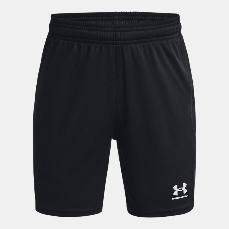 Boys' Under Armour Challenger Knit Shorts Black / White YMD (137 - 149 cm)