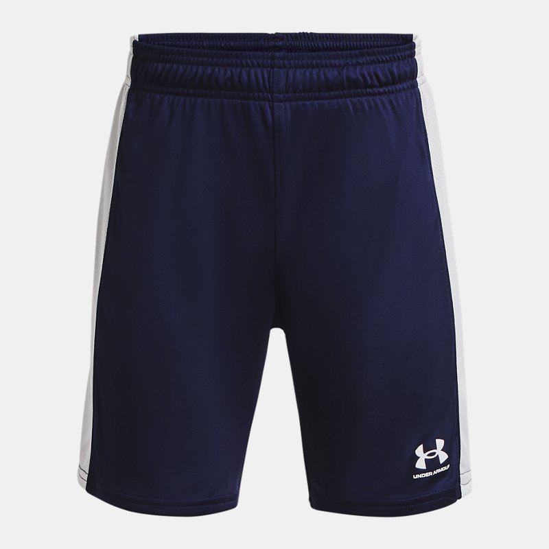 Boys' Under Armour Challenger Knit Shorts Midnight Navy / White YLG (149 - 160 cm)
