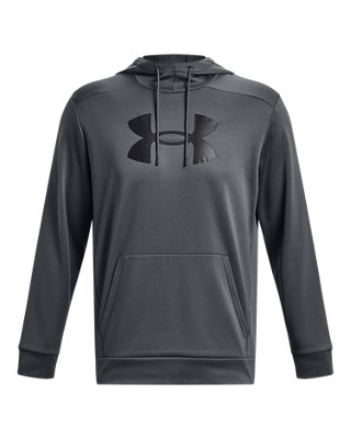men's under armour big logo fleece hoodie
