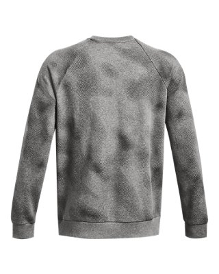 Men's UA Rival Fleece Printed Crew, Gray, pdpMainDesktop image number 5