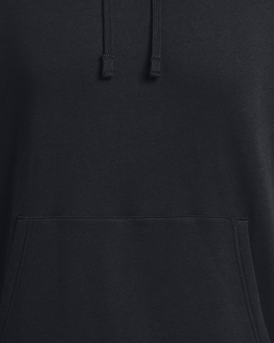 Sudadera con capucha de tejido Fleece UA Rival para hombre, Black, pdpMainDesktop image number 4