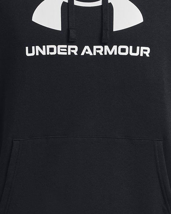 Men's UA Rival Fleece Logo Hoodie in Black image number 4