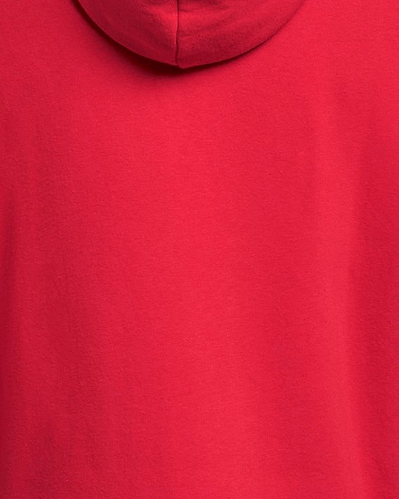 Sudadera con capucha UA Rival Fleece Logo para hombre, Red, pdpMainDesktop image number 4