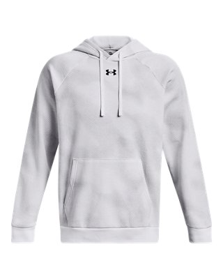 Sudadera UA Rival Fleece Printed para Hombre, White, pdpMainDesktop image number 4