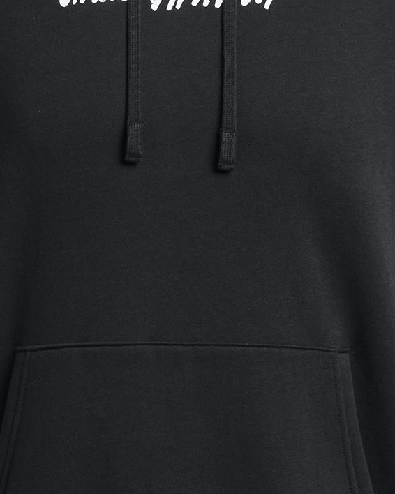 Men's UA Rival Fleece Graphic Hoodie in Black image number 4