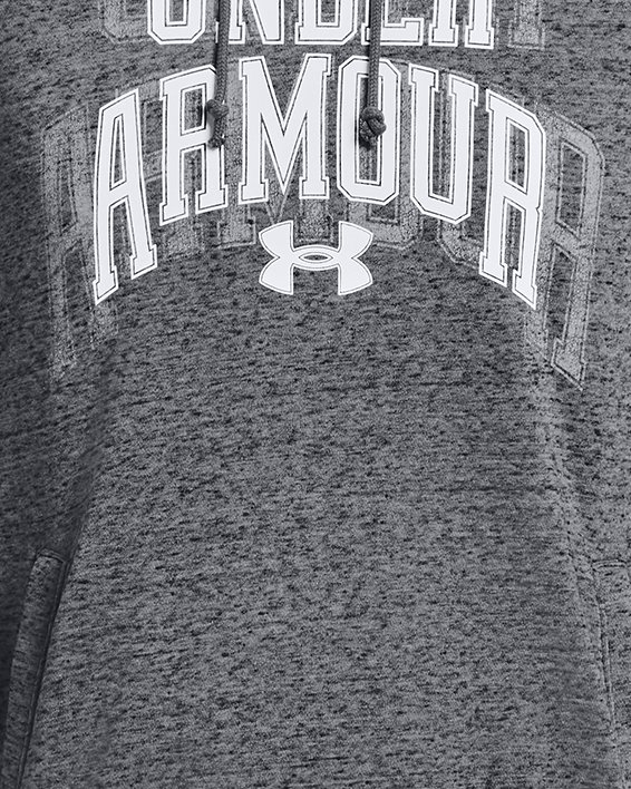 เสื้อฮู้ดลายกราฟิก UA Rival Terry สำหรับผู้ชาย in Gray image number 4