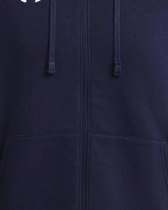 Men's UA Rival Fleece Full-Zip Hoodie, Blue, pdpMainDesktop image number 4