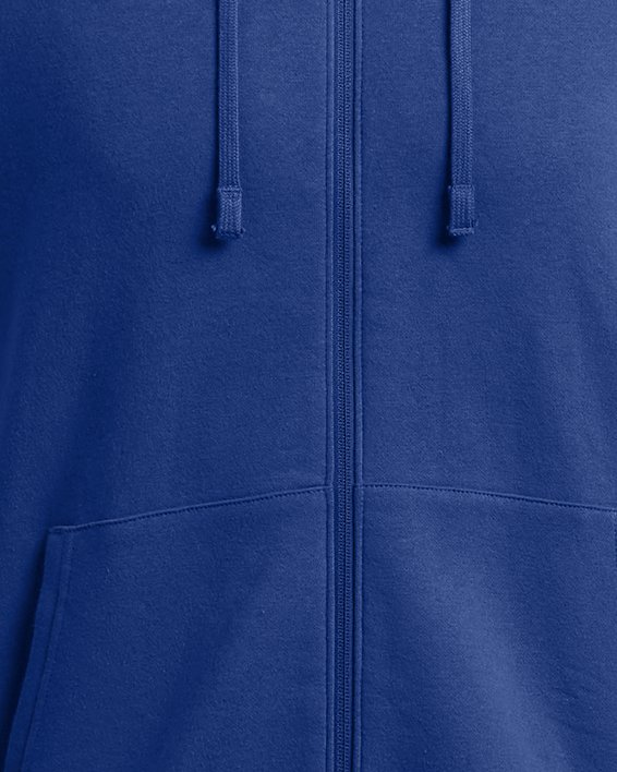 Men's UA Rival Fleece Full-Zip Hoodie, Blue, pdpMainDesktop image number 3