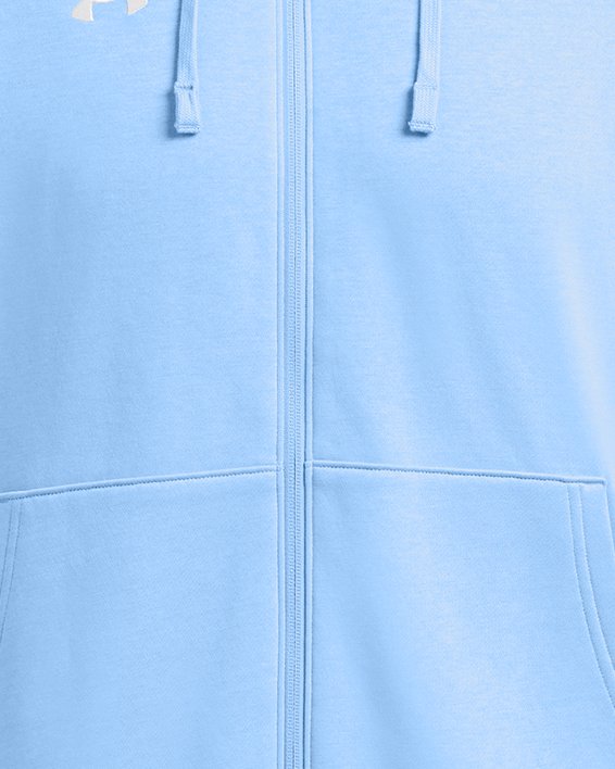 Men's UA Rival Fleece Full-Zip Hoodie, Blue, pdpMainDesktop image number 3