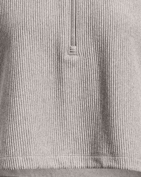Women's UA Ottoman Fleece ¼ Zip, Gray, pdpMainDesktop image number 4