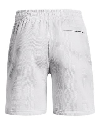 Shorts UA Rival Fleece Printed para hombre, White, pdpMainDesktop image number 5