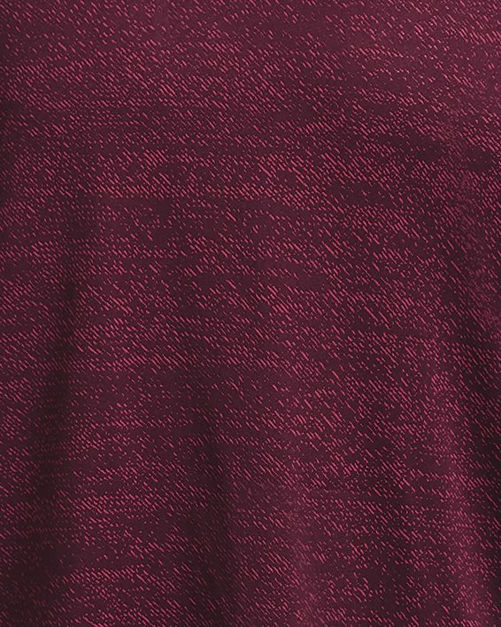 UA Tech Vent Jacquard SS in Maroon image number 4