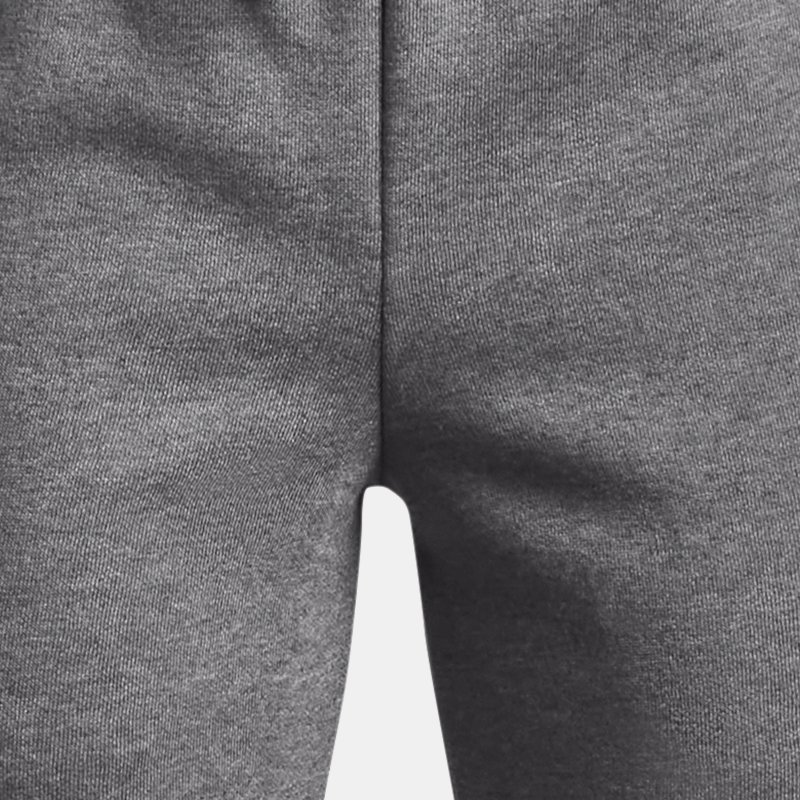 Shorts Under Armour Rival Fleece da ragazzo Castlerock Light Heather / Bianco YSM (127 - 137 cm)