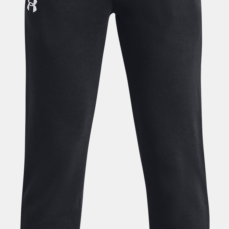 Boys'  Under Armour  Rival Fleece Joggers Black / White YMD (54 - 59 in)