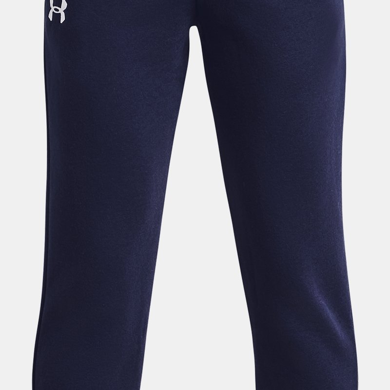 Pantalon de jogging Under Armour Rival Fleece pour garçon Midnight Bleu Marine / Blanc YXS (122 - 127 cm)