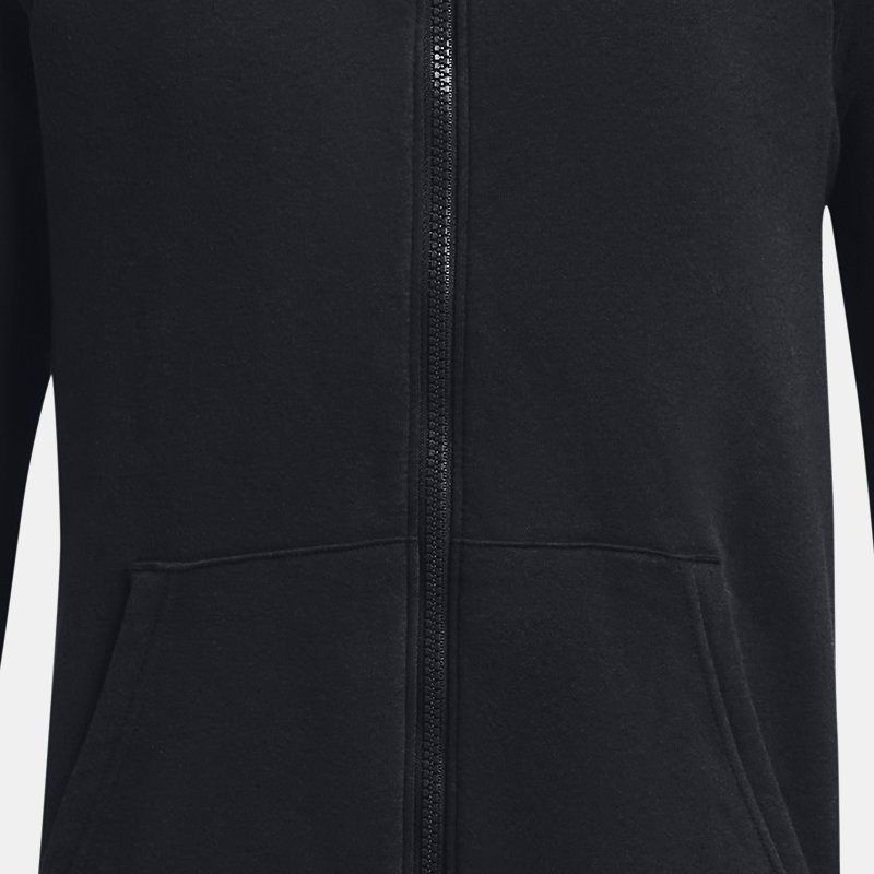Image of Under Armour Boys' Under Armour Rival Fleece Full-Zip Hoodie Black / White YXL (63 - 67 in)