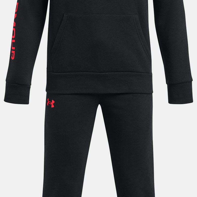 Boys' Under Armour Rival Fleece Suit Black / Beta YSM (127 - 137 cm)
