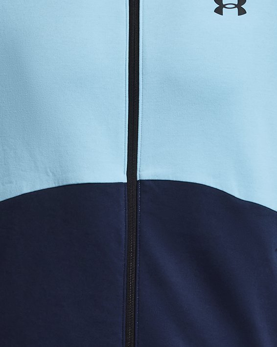 Men's UA Unstoppable Fleece Full-Zip, Blue, pdpMainDesktop image number 4