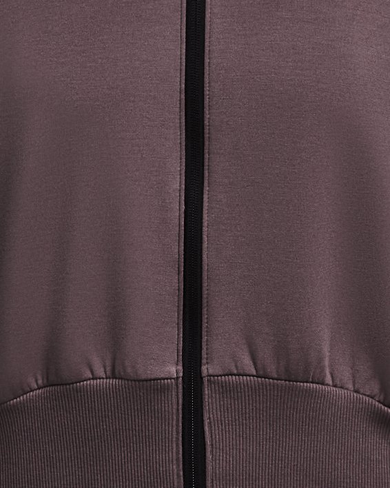 Parte de arriba con cremallera completa UA Unstoppable Fleece para mujer, Gray, pdpMainDesktop image number 4