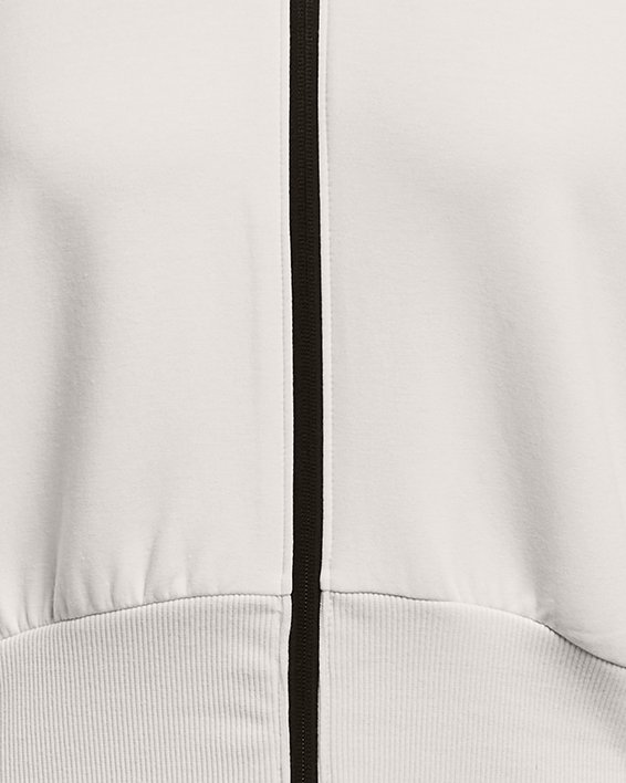 UA Unstoppable Fleece mit durchgehendem Zip für Damen, White, pdpMainDesktop image number 4