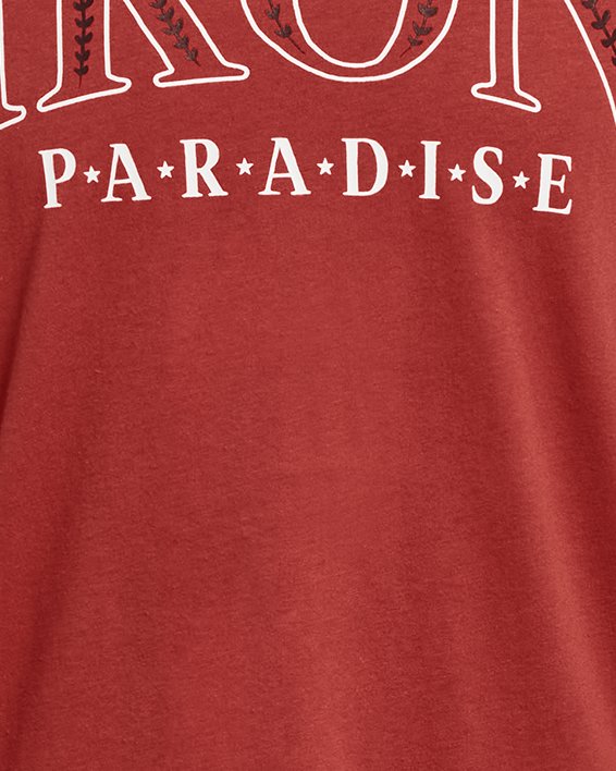 男士Project Rock Paradise短袖T恤 in Red image number 4