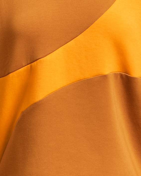 Haut court à col ras du cou UA Unstoppable Fleece pour femme, Orange, pdpMainDesktop image number 4