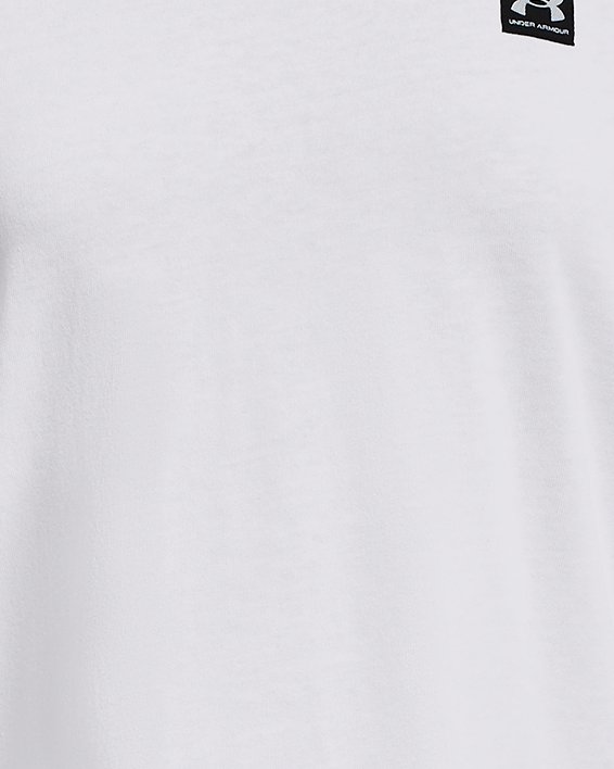 Women's UA Logo LC Oversized Heavyweight Short Sleeve in White image number 6