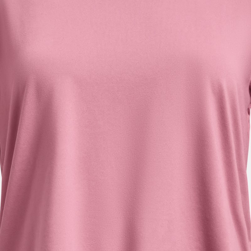 Girls' Under Armour Motion Short Sleeve Pink Elixir / White YXL (160 - 170 cm)