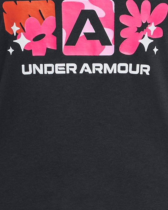 Girls' UA Floral Grid Logo Short Sleeve