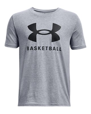 เสื้อแขนสั้น UA Basketball Icon Logo สำหรับเด็กผู้ชาย image number 0