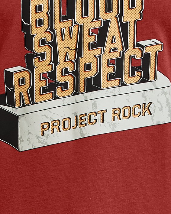 เสื้อแขนสั้น Project Rock BSR Stand สำหรับเด็กผู้ชาย in Red image number 0