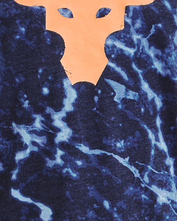 เสื้อแขนสั้นพิมพ์ลายหินอ่อน Project Rock สำหรับเด็กผู้ชาย in Blue image number 0