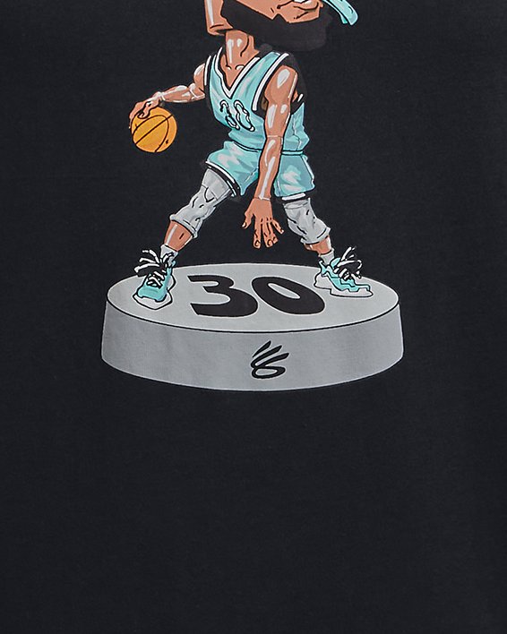 Boys' Curry Bobblehead Short Sleeve in Black image number 0