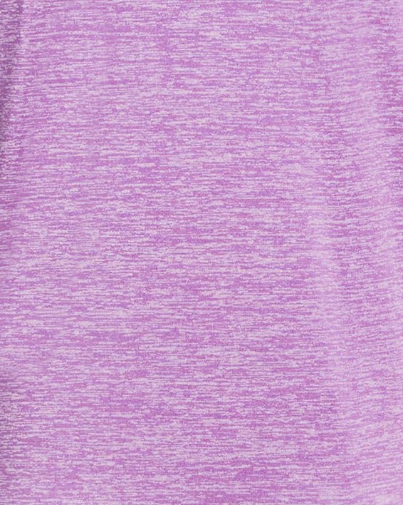 Girls' UA Tech™ Twist Big Logo Short Sleeve in Purple image number 1