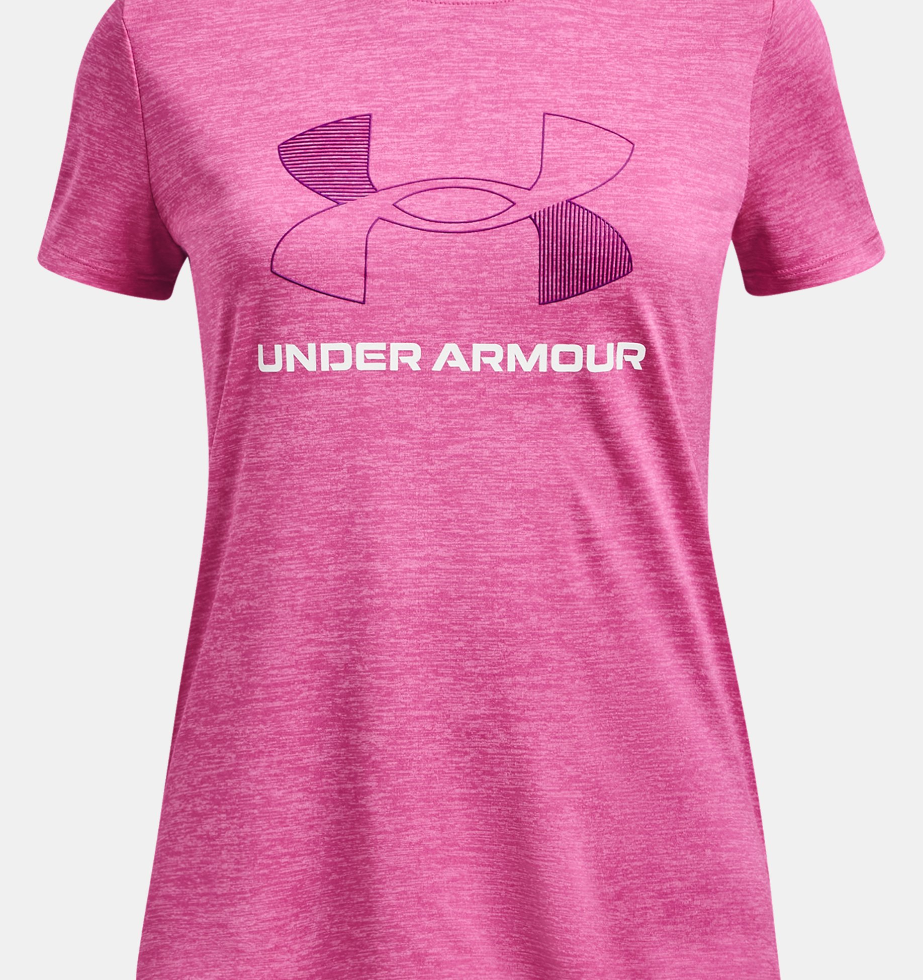 Girls' UA Tech™ Twist Big Logo Short Sleeve | Under Armour