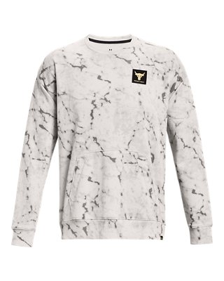 Playera Project Rock Rival Fleece para hombre, White, pdpMainDesktop image number 4