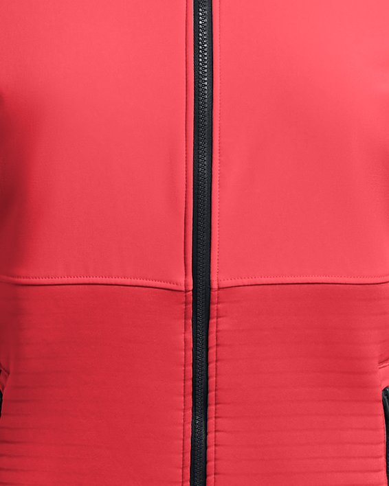 Haut entièrement zippé UA Storm Daytona pour femme, Red, pdpMainDesktop image number 4