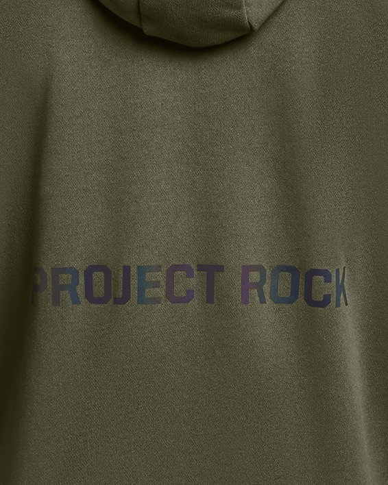 Men's Project Rock Heavyweight Terry Full-Zip, Green, pdpMainDesktop image number 5
