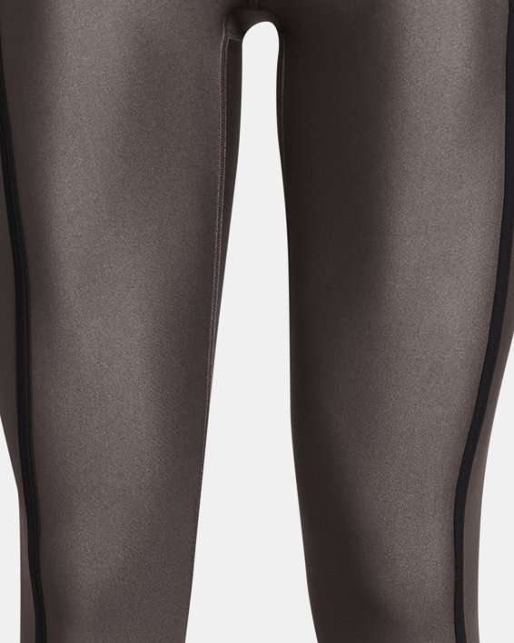 Grey Under Armour Womens HG No-Slip Waistband Ankle Leggings - Get