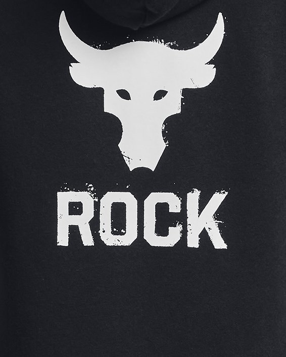 Sudadera con capucha de tejido Fleece Project Rock Rival para niño, Black, pdpMainDesktop image number 1