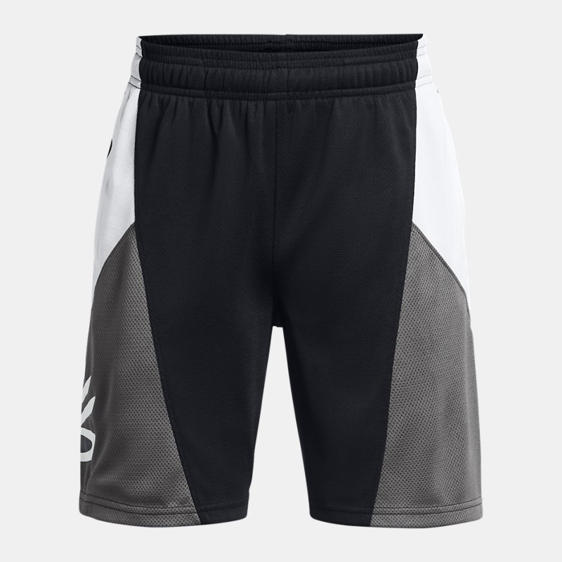 Boys' Curry Splash Shorts Black / Castlerock / White YSM (127 - 137 cm)