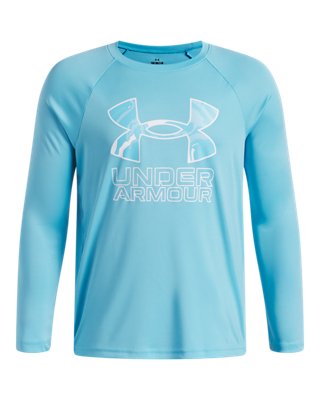 UA Tech Hybrid Print Boys' Long Sleeve