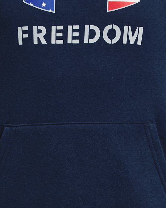 Kids' Under Armour Freedom Big Logo Rival Hoodie XSmall Navy