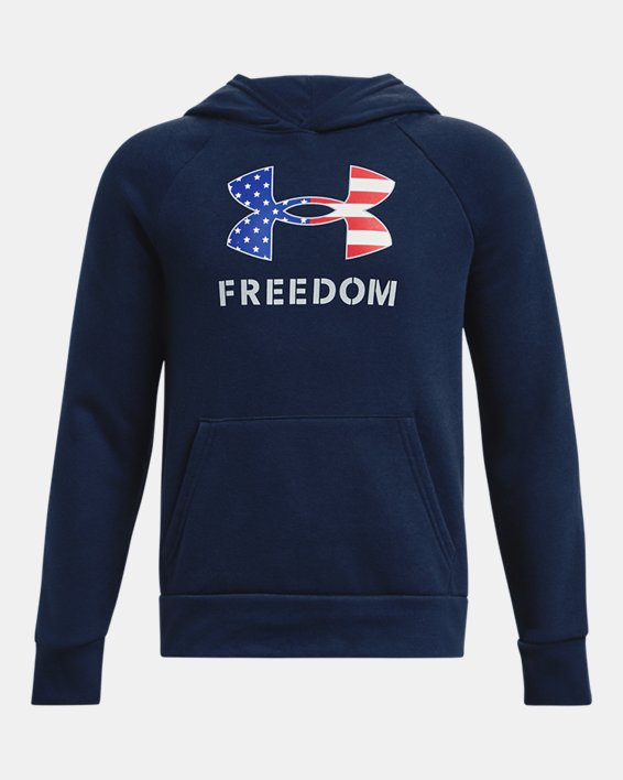 Boys' UA Freedom Rival Fleece Big Flag Logo Hoodie