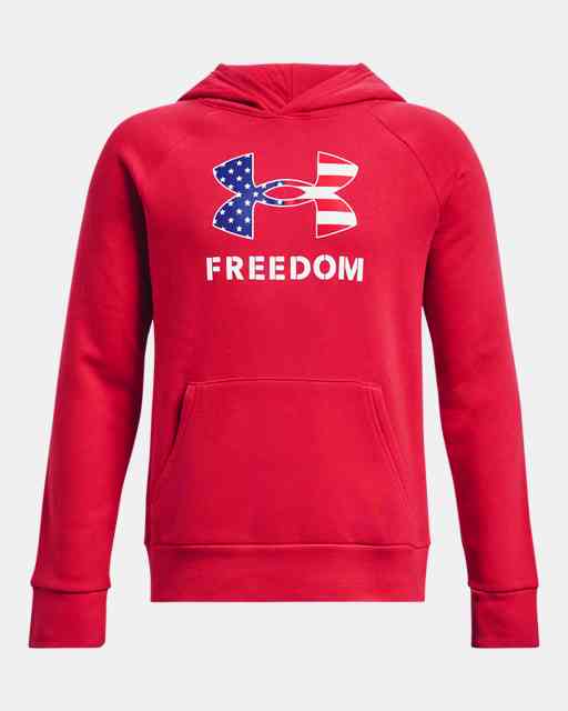 Boys' UA Freedom Rival Fleece Big Flag Logo Hoodie