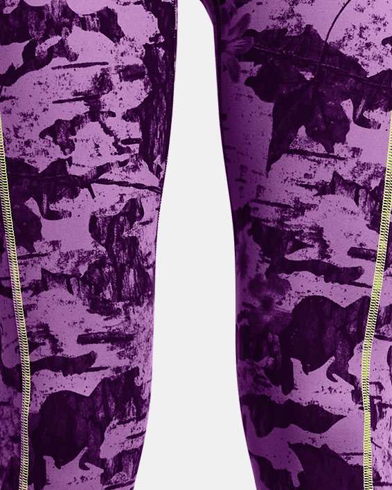 Girls' Project Rock Lets Go Printed Ankle Leggings in Purple image number 0