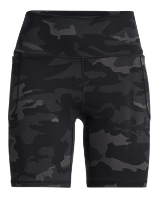 Shorts UA Meridian Printed Bike para mujer, Gray, pdpMainDesktop image number 4